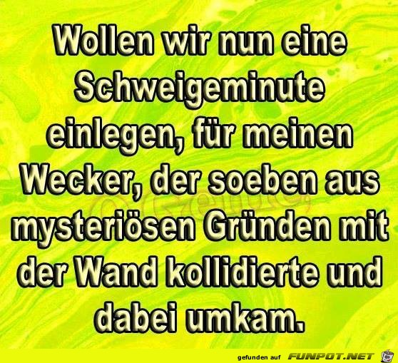 Schweigeminute Schweigeminute