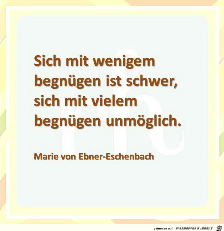 sich mit wenigem begnuegen sich mit wenigem begnuegen