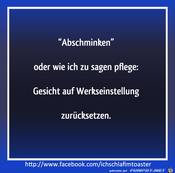 Abschminken