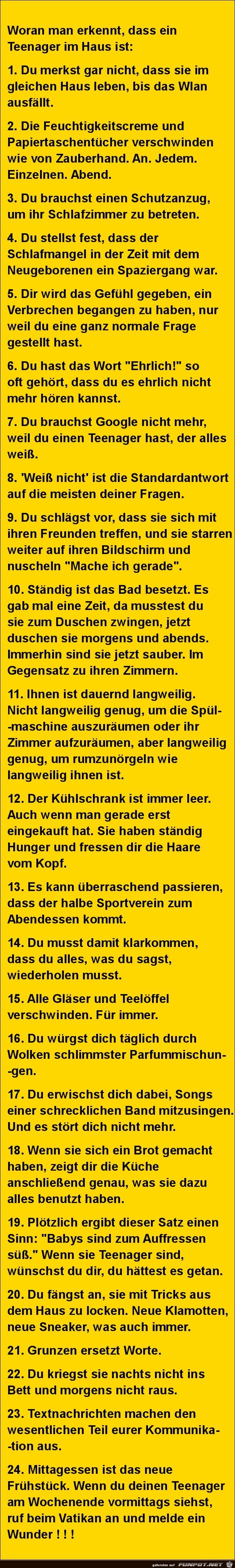 Teenager im Haus Teenager im Haus