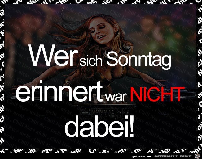 wer sich Sonntag...