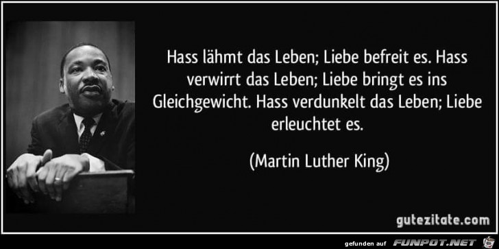 Hass laehmt das Leben Hass laehmt das Leben
