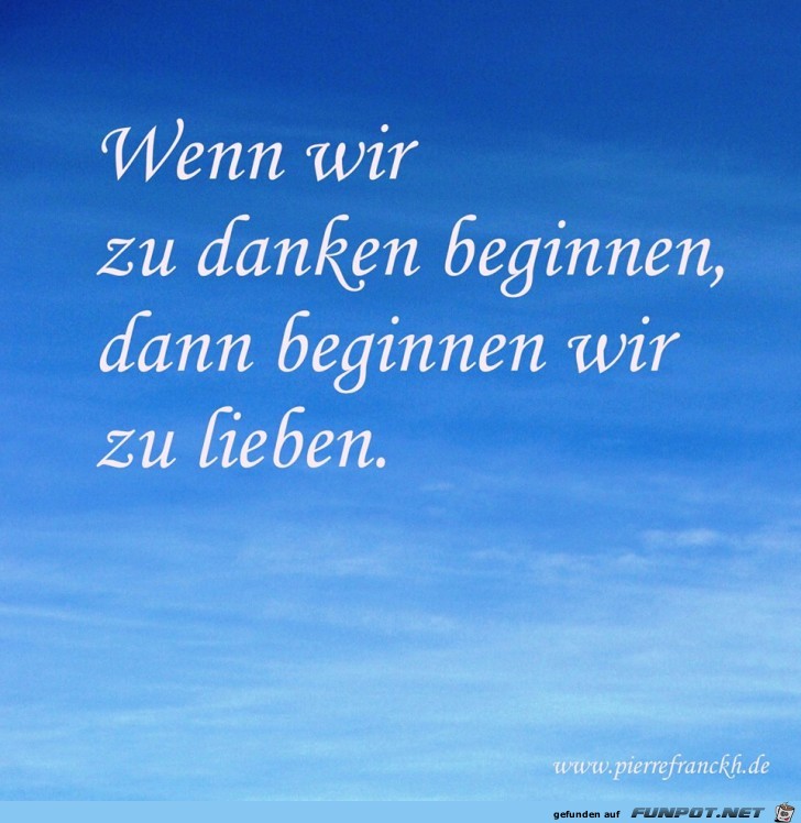 Wenn wir Danken