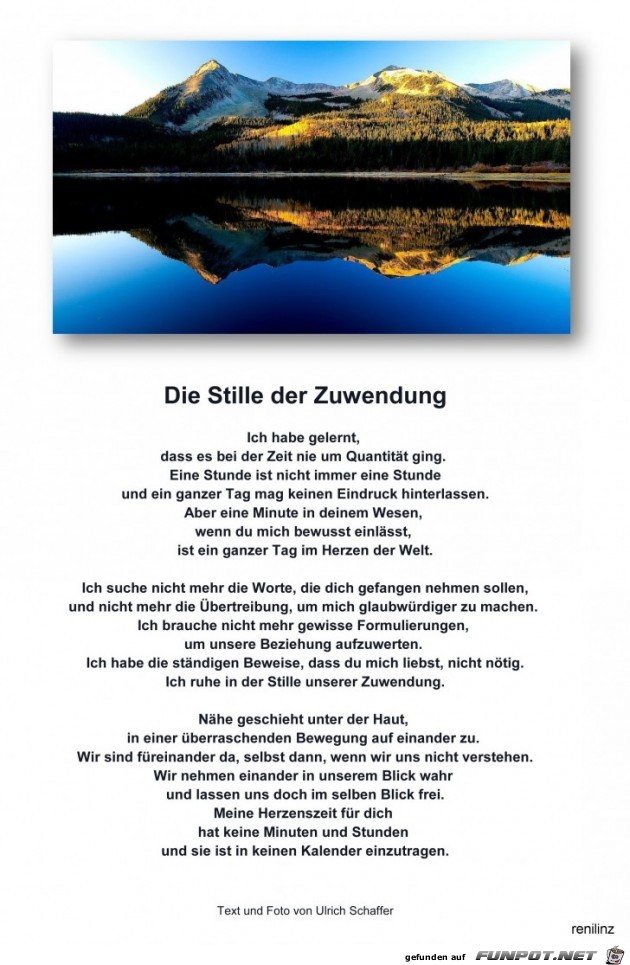 Die Stille der Zuwendung