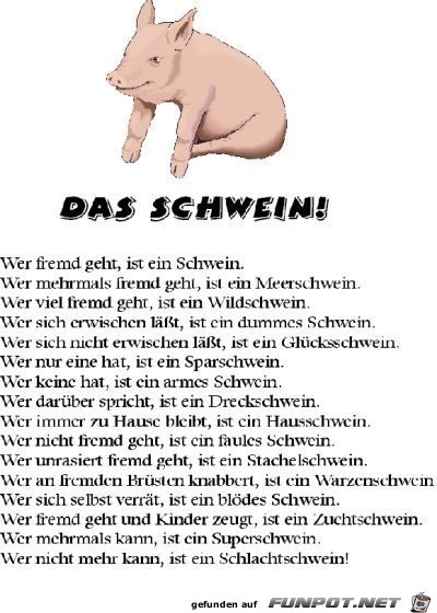 das Schwein