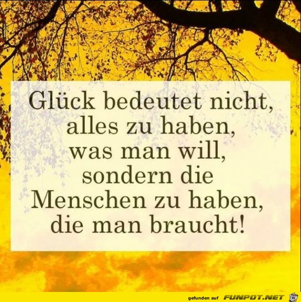 Glueck bedeutet Glueck bedeutet