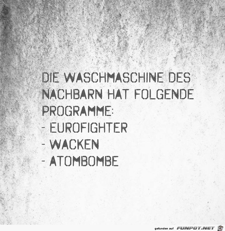 Waschmaschinen Programm