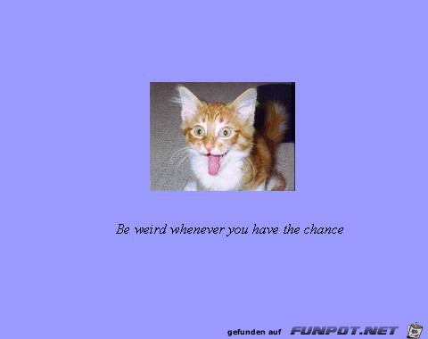 Be weird Be weird