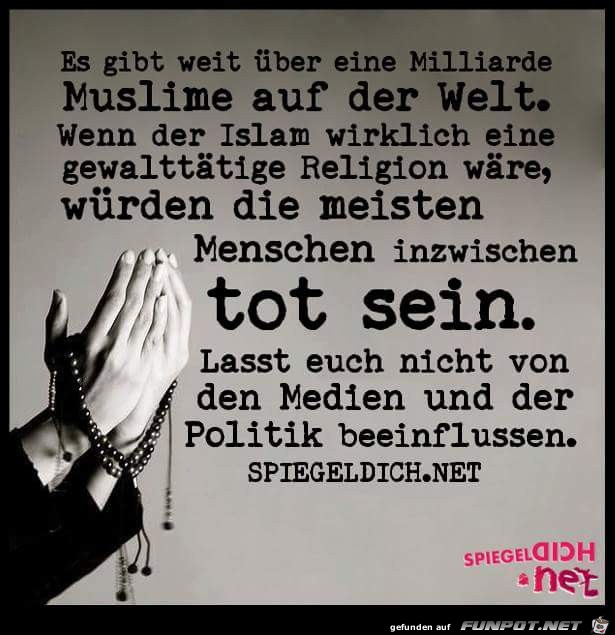 Es gibt weit über eine Milliarde Muslime Es gibt weit über eine Milliarde Muslime
