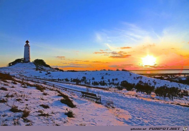 Sonnenuntergang im Schnee