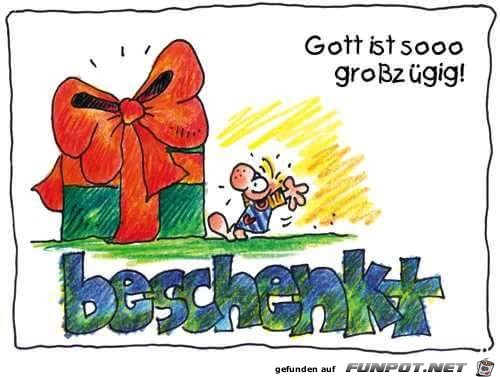 beschenkt beschenkt
