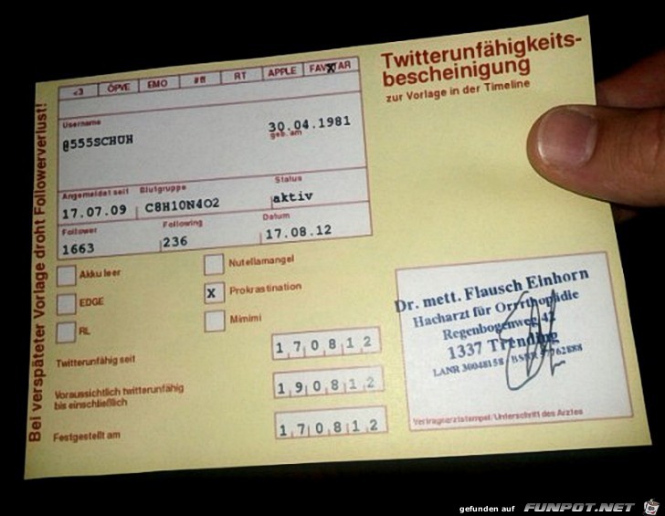 Bescheinigung Bescheinigung
