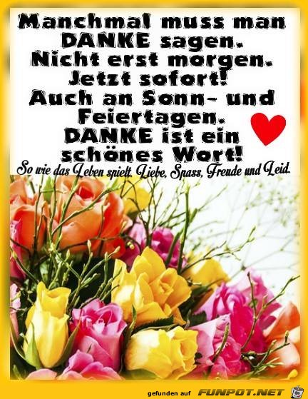 Danke ist ein schoenes Wort Danke ist ein schoenes Wort
