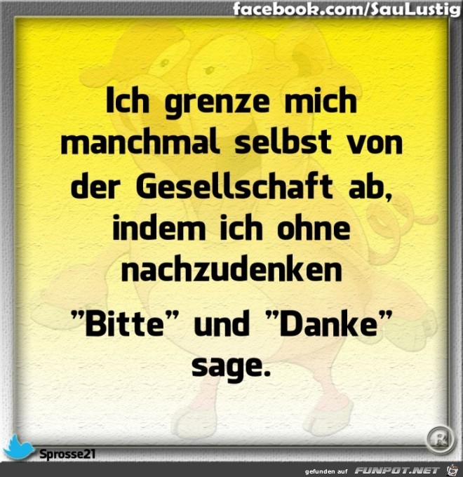 Ich grenze mich manchmal ab Ich grenze mich manchmal ab