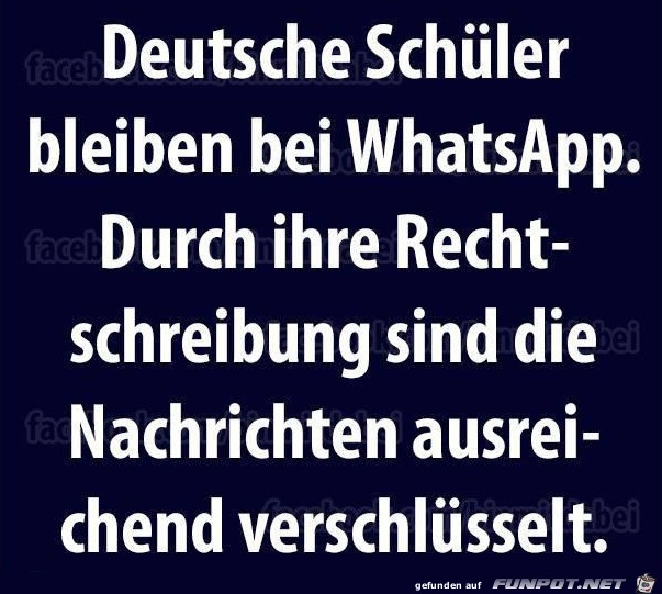 Deutsch Schler bleiben bei whatsApp...