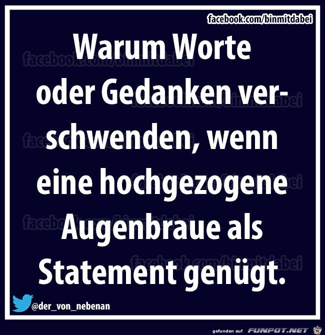 Worte oder Gedanken