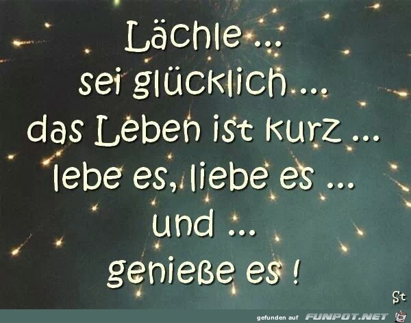 Lchle... sei glcklich...