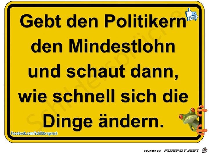 Mindestlohn fuer Politiker Mindestlohn fuer Politiker