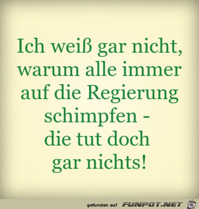 die Regerung die Regerung