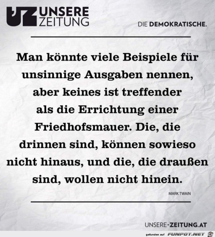 unsinnige Ausgaben unsinnige Ausgaben
