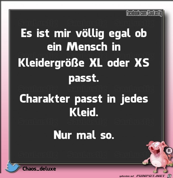 Charakter passt immer