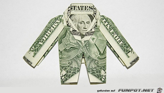 die One-Dollar-Origami-Kunstwerke