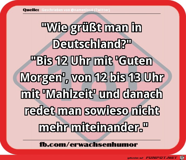 Wie gruesst man in Deutschland