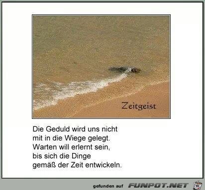 Die Geduld wird uns nicht... Die Geduld wird uns nicht...