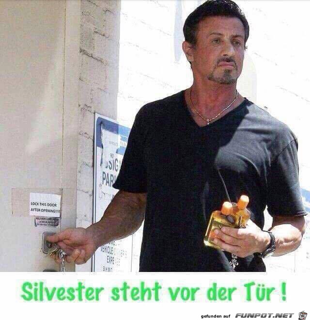 Silvester steht vor der Tuer