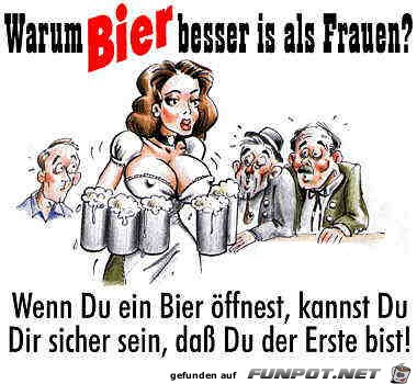 warum Bier besser ist als Frauen