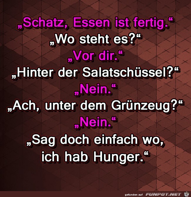Essen ist fertig Essen ist fertig