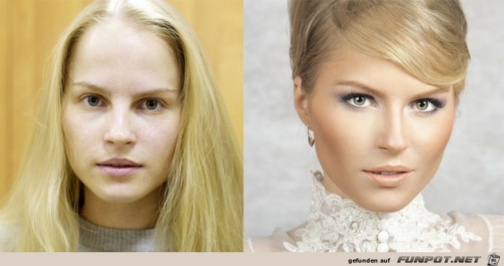 17 Frauen mit und ohne MakeUp 11 17 Frauen mit und ohne MakeUp 11