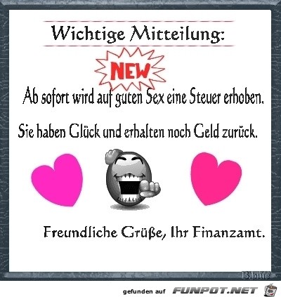 wichtige mitteilung 