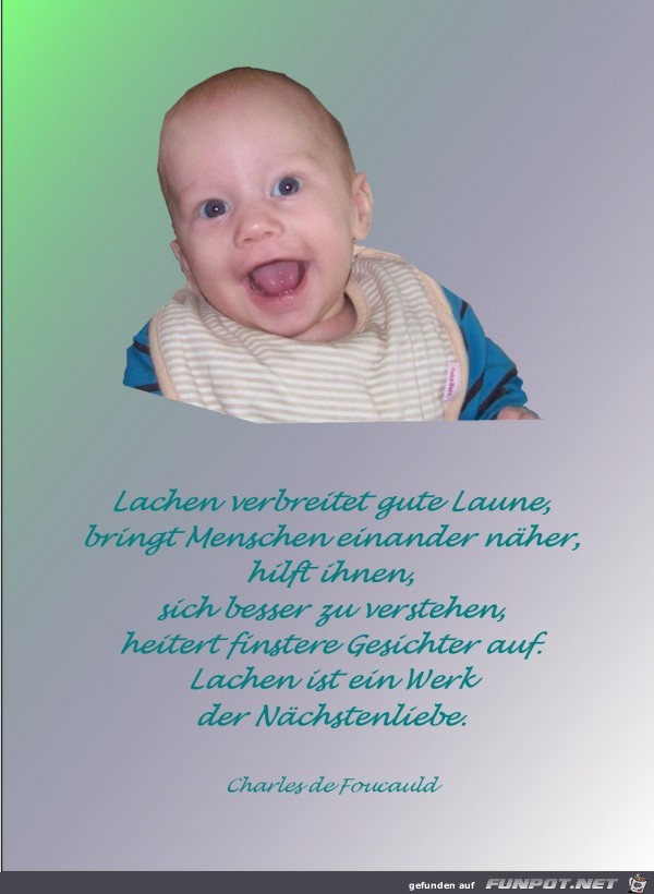 Lachen verbreitet gute Laune