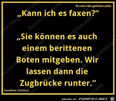 kann ich es faxen