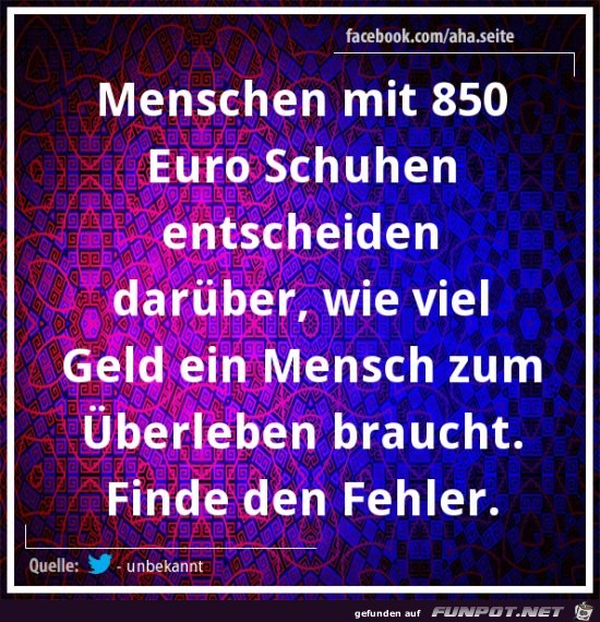 Finde den Fehler Finde den Fehler