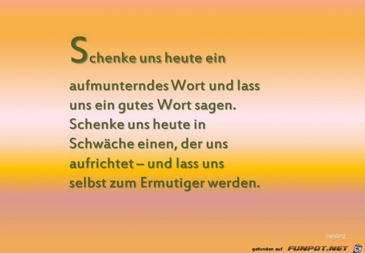 Gebet - Schenke uns