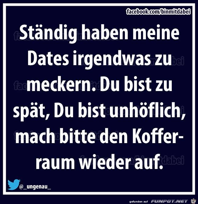 stndig haben meine Dates