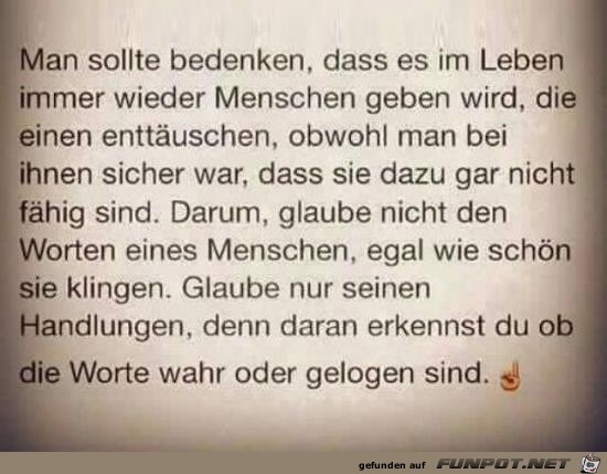 wahre Worte oder gelogen