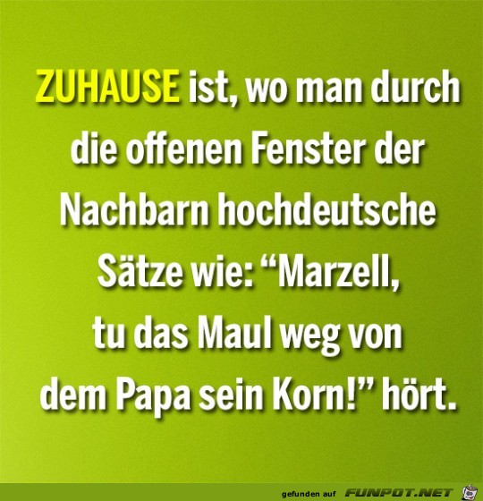 zuhause ist