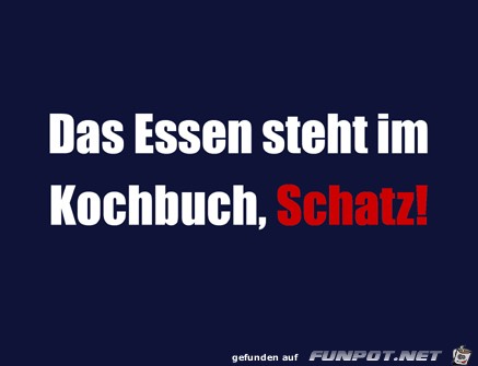 Das essen steht im Kochbuch Schatz Das essen steht im Kochbuch Schatz