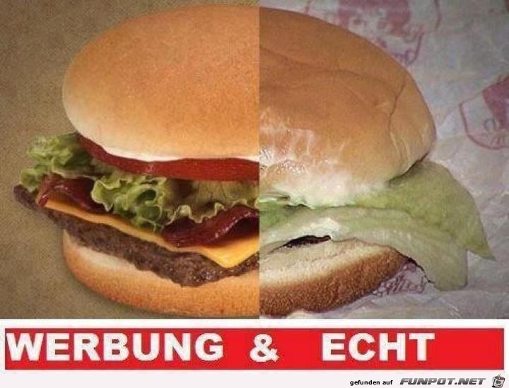 Werbung und echt Werbung und echt