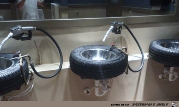 Waschbecken aus Autoreifen Waschbecken aus Autoreifen