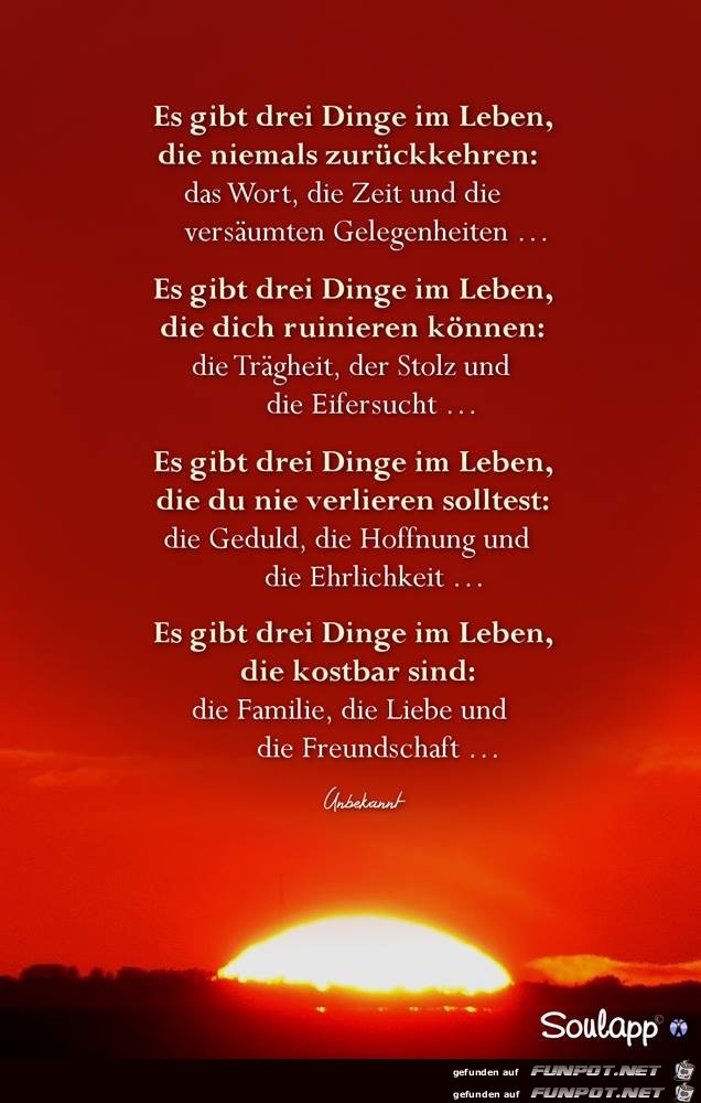 es gibt drei Dinge