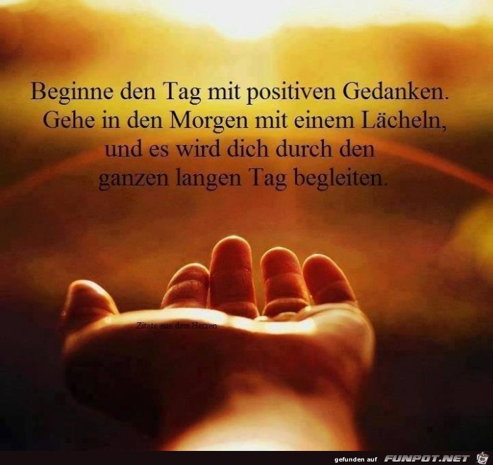 mit positiven Gedanken