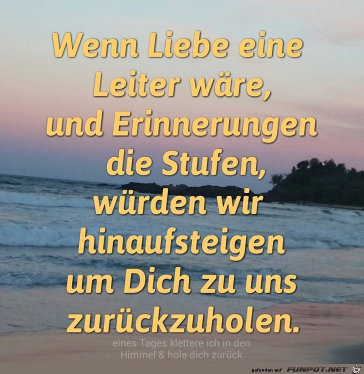 Wenn die Liebe eine Leiter waere