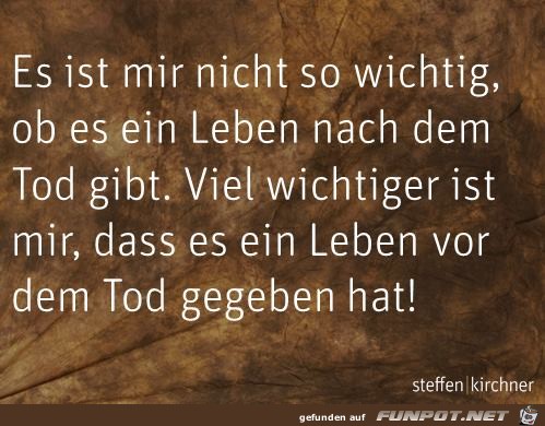 Leben vor dem Tod Leben vor dem Tod