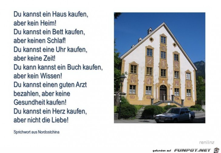 du kannst ein Haus kaufen