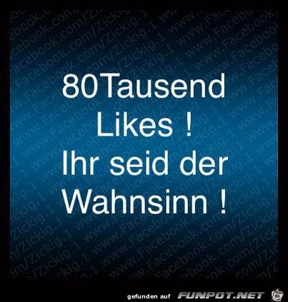 80tausend likes