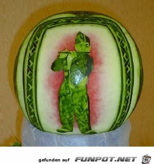 Wassermelonen und Eierschalen